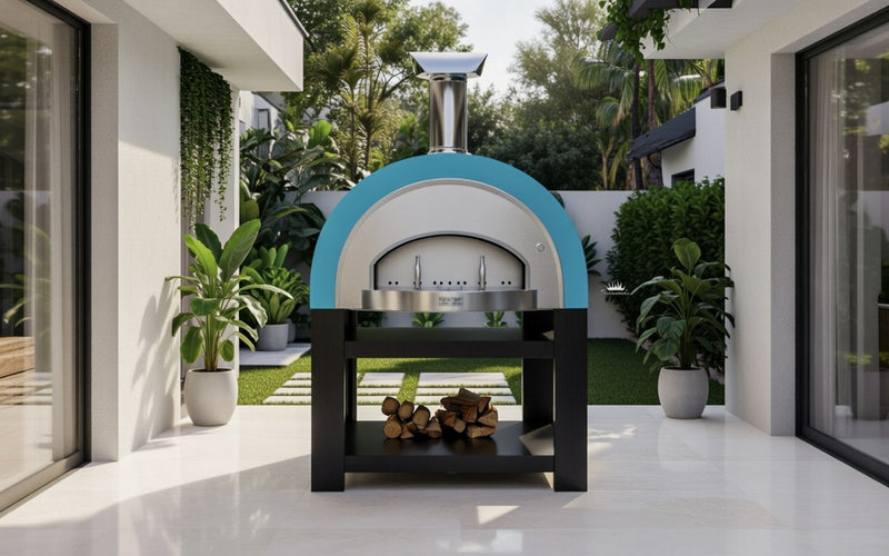 Titano Pizza Oven + Trolley Residential & Commercial - Teal