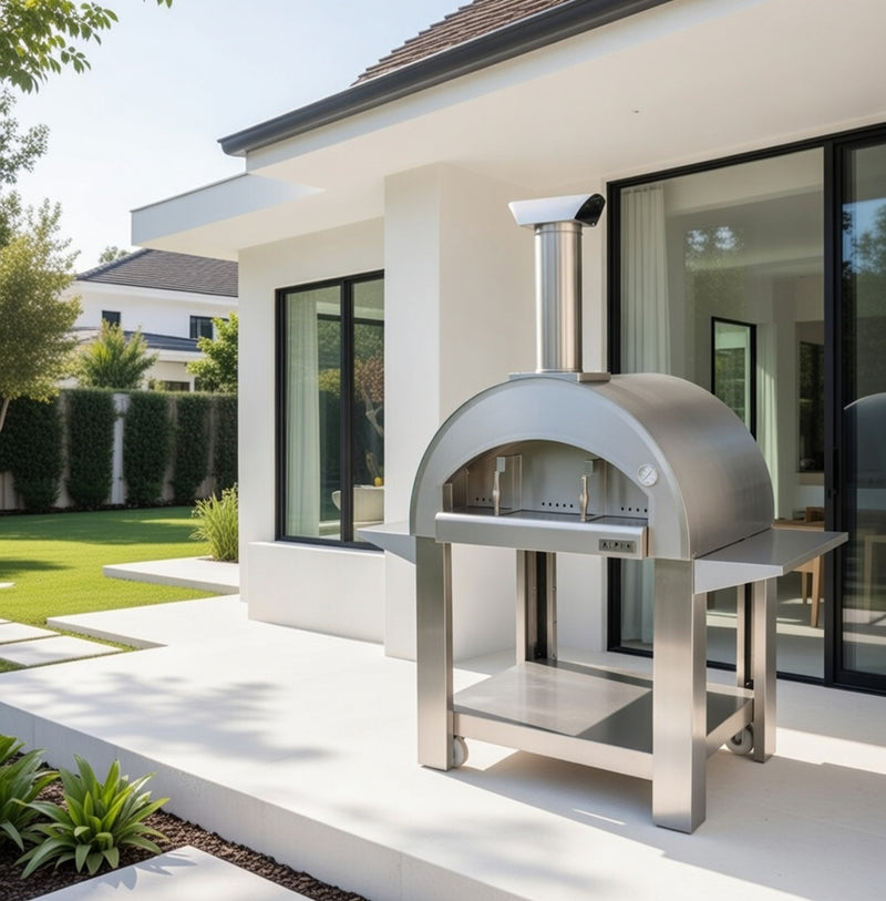 Alpha Pro Grande Wood-Fired Pizza Oven | Antique Silver