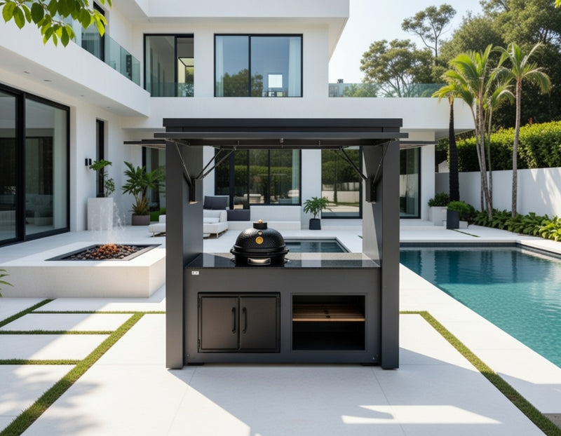 Grillandia Outdoor Kitchen Cabana Pod with Two Doors Kamado -| 2.4m
