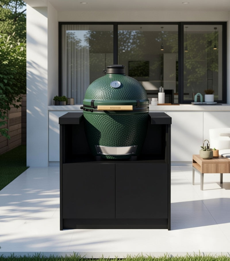 Whistler Fairford Outdoor Kitchen Black 18" Green Egg & Cabinet 80cm
