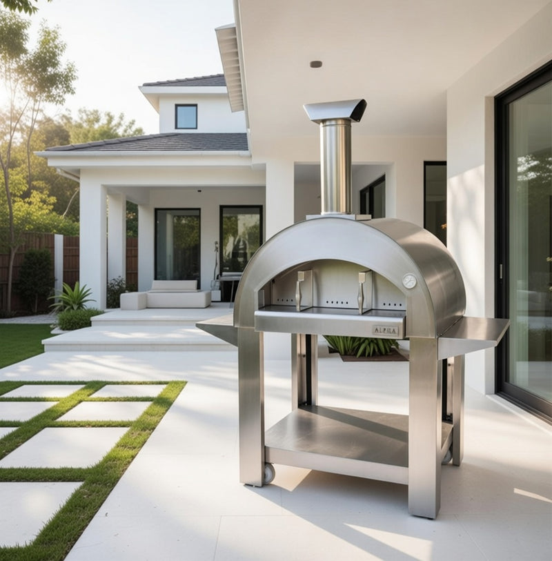 Alpha Pro Grande Wood-Fired Pizza Oven | Antique Silver