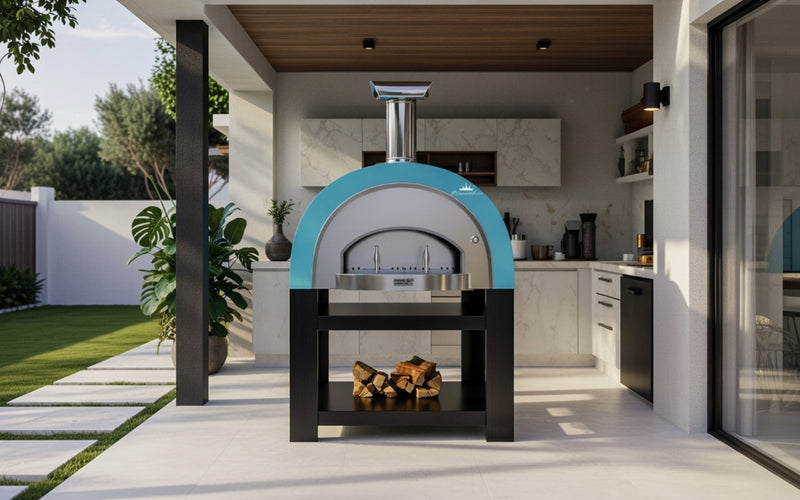 Titano Pizza Oven + Trolley Residential & Commercial - Teal