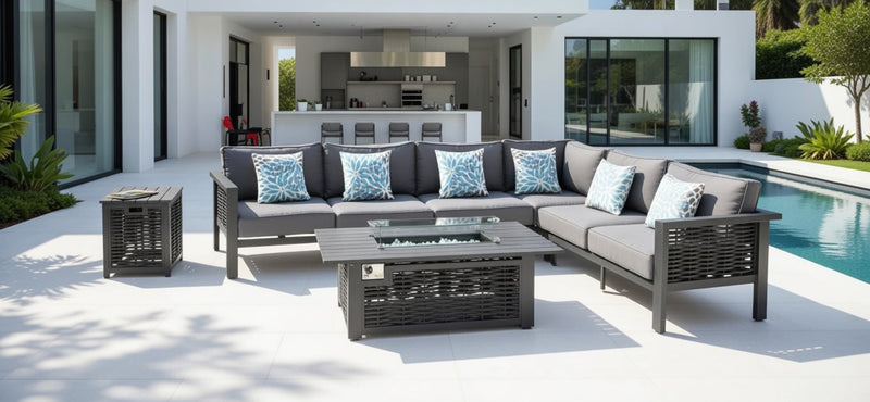 Dallas Firepit Corner Sofa Set