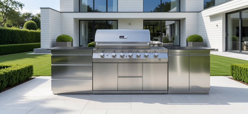 Whistler Outdoor Kitchen 6 Burner BBQ, Double Doors and Triple Drawer | 3.1M