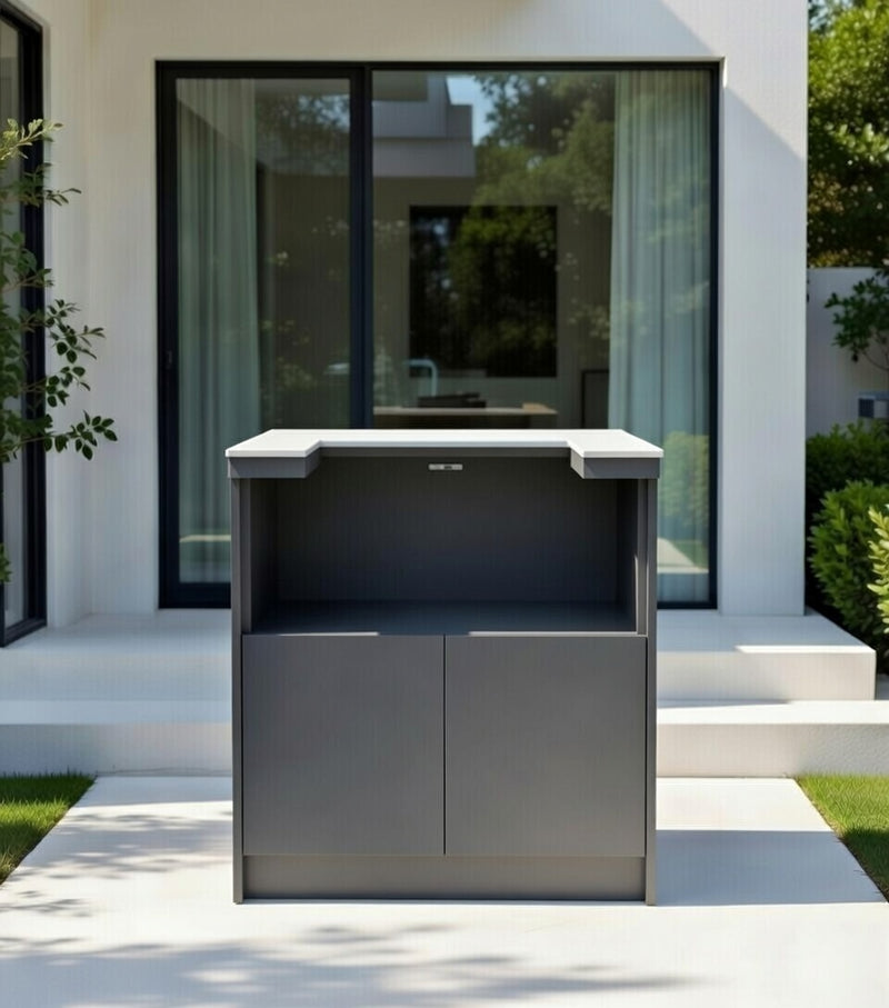 Whistler Fairford Outdoor Kitchen Grey Kamado Cabinet | BBQ not included