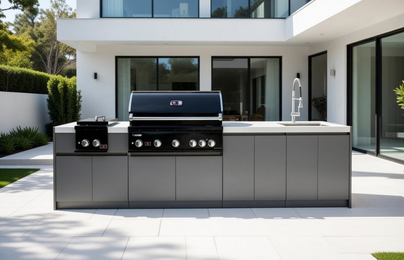 Whistler Fairford Outdoor Kitchen with Burford 5-Burner BBQ and side burner | 3.5M Full-Length