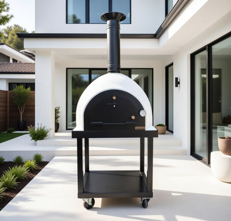 Royal Wood-Fired Pizza Oven and Trolley 80cm
