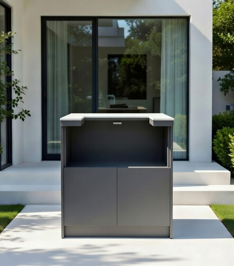 Whistler Fairford Outdoor Kitchen Grey Kamado Cabinet | BBQ not included