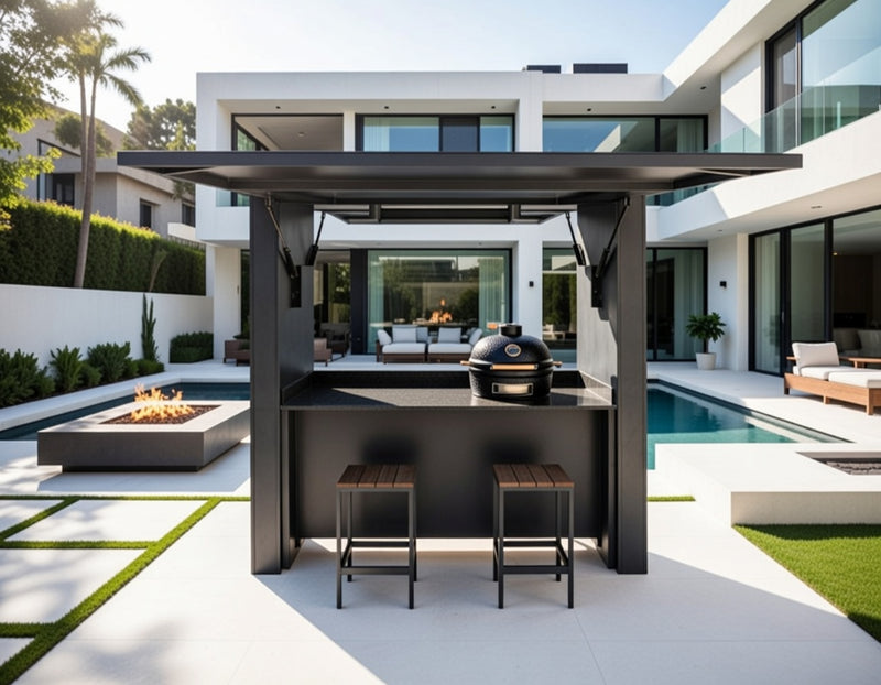 Grillandia Outdoor Kitchen Cabana Pod with Two Doors Kamado -| 2.4m