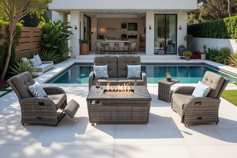 Jane Firepit Reclining Sofa Set