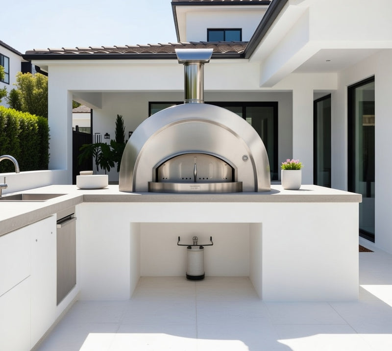 Titano Pizza Oven Built in Residential & Commercial - Antique Silver