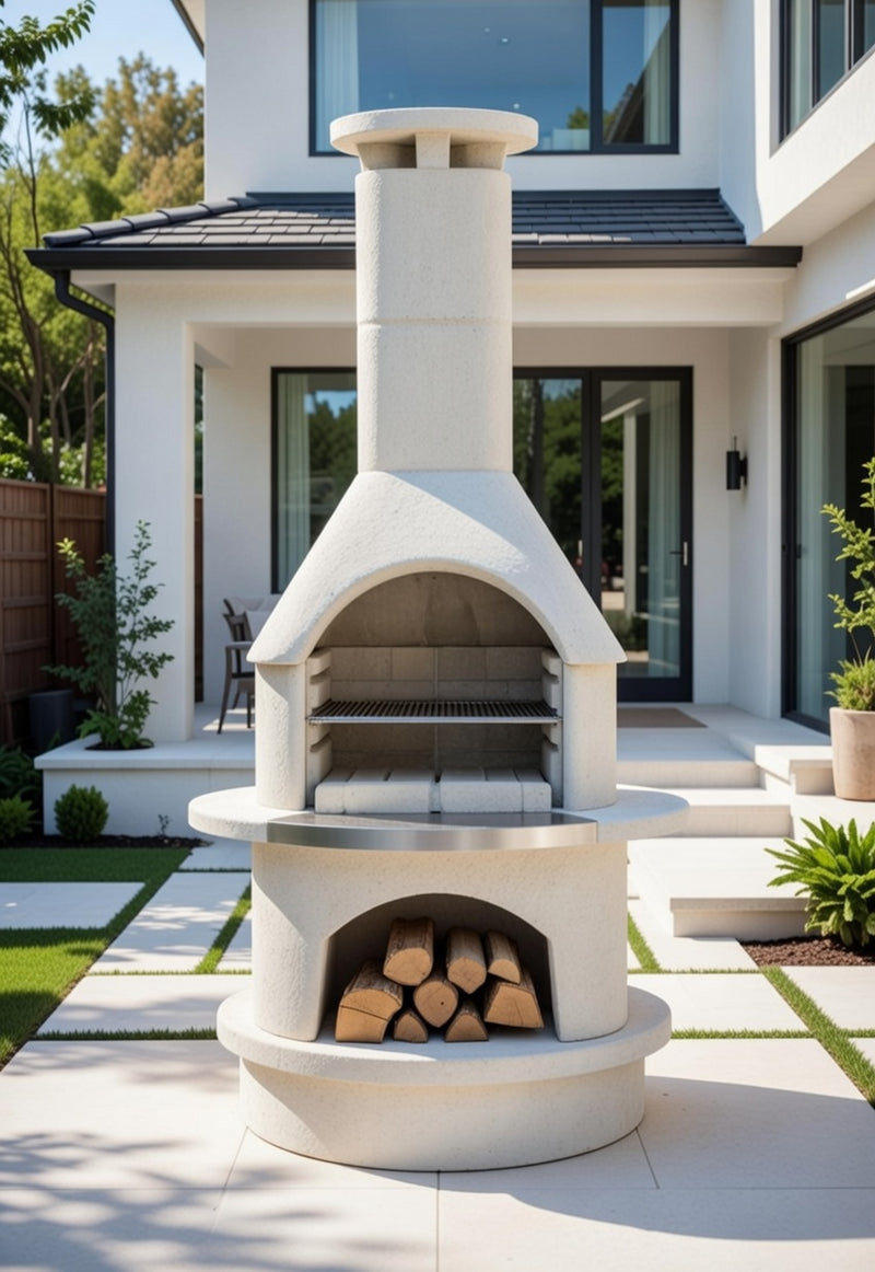 Buschbeck Elba Masonry Barbecue and Base