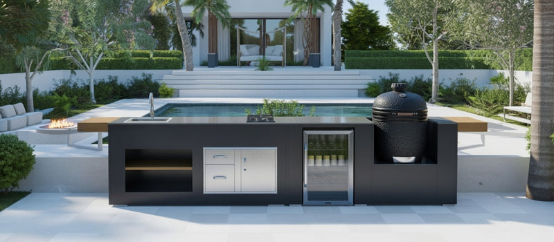 Grillandia Outdoor Kitchen  Bastard Egg, Sink, and Hob | 4.4M