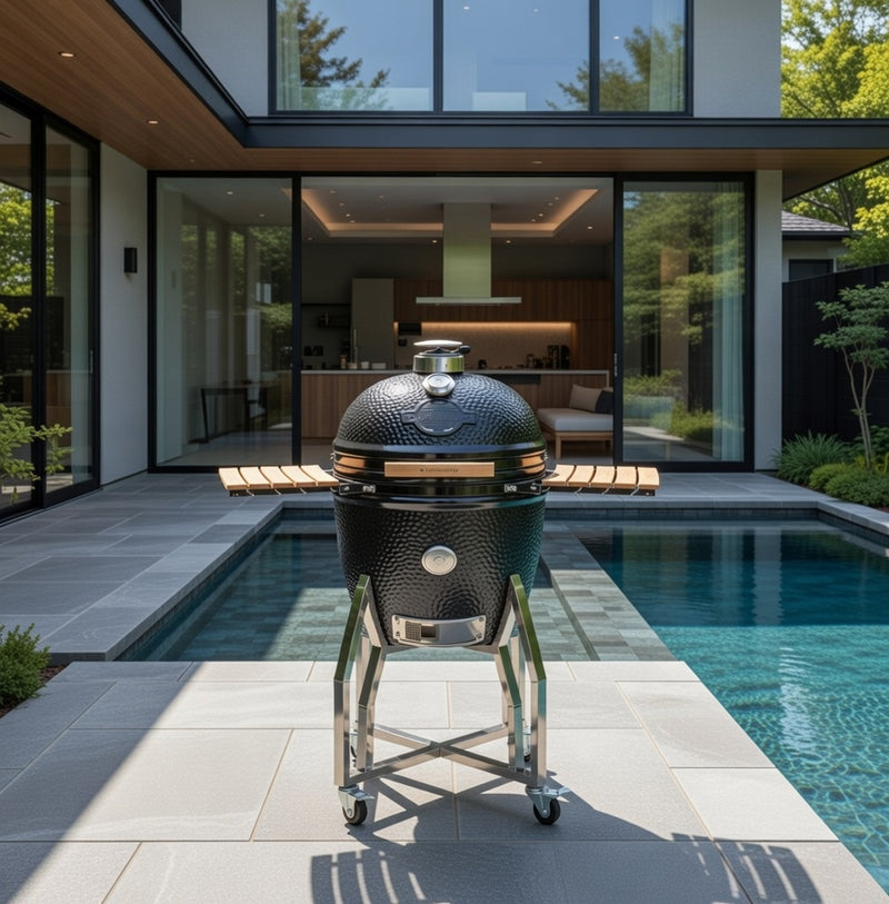 Yakiniku Medium 16" Kamado Grill and Trolley Complete