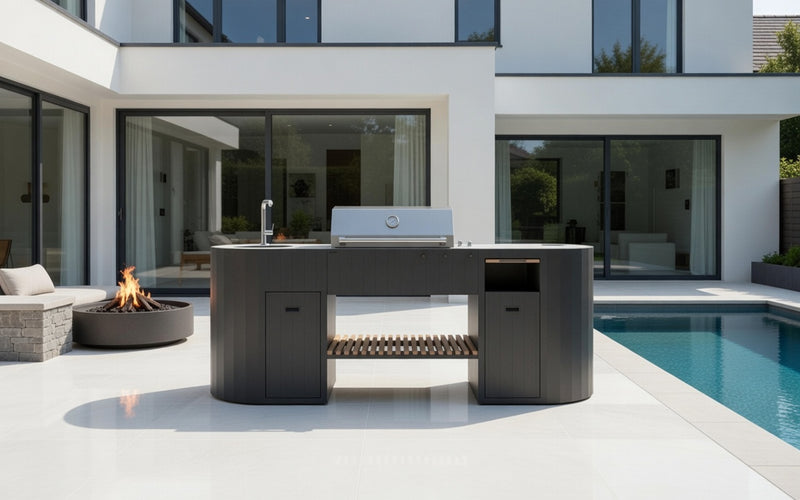 OVO Outdoor kitchens Paired with 3 Burner Gas BBQ, and Sink GL | 2.3M