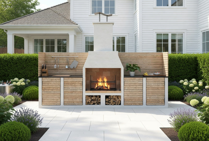 Volcanic Pumice Outdoor Kitchen Kingham