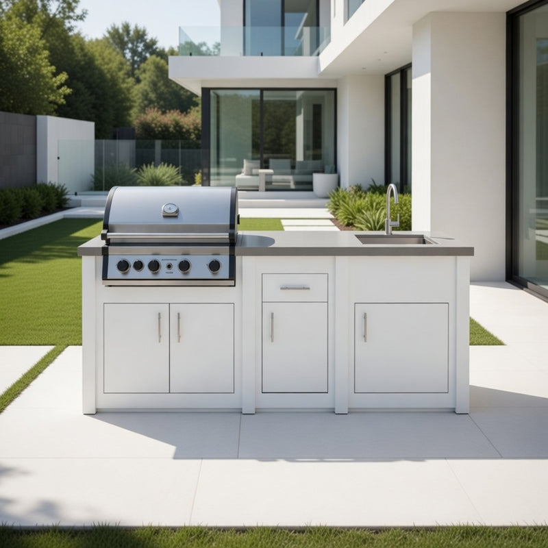Grandpro by Stoll Aluminum Outdoor Kitchen PRO Elite and Sink | 2.3M