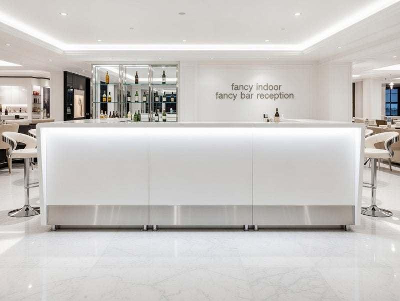 Front Reception Counter For Pub, Hotel, Hospital, Iluminated / Counter LED - Complete Set 3