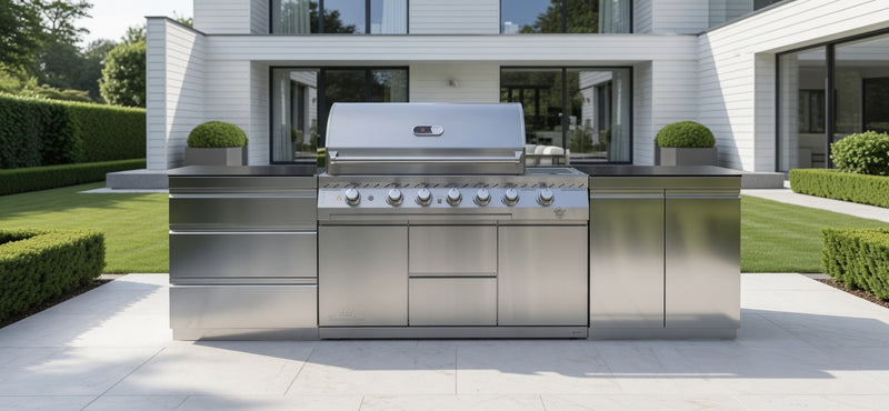 Whistler Outdoor Kitchen 6 Burner BBQ, Double Doors and Triple Drawer | 3.1M