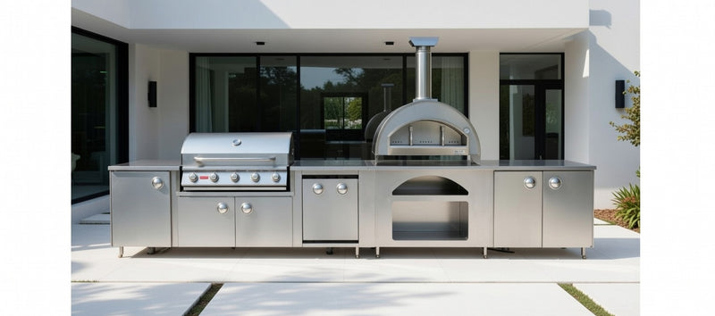 Outdoor kitchen BBQ & Pizza oven