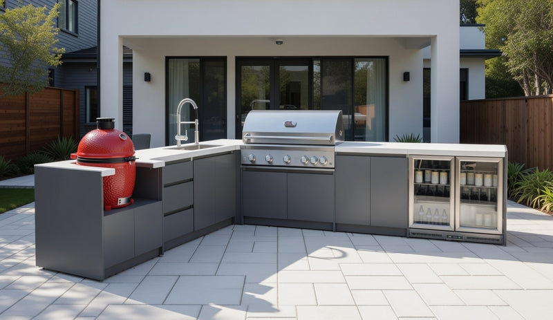 Whistler Fairford Outdoor Kitchen with Burford 5-Burner BBQ | Dimensions 3.1m x 3.5m