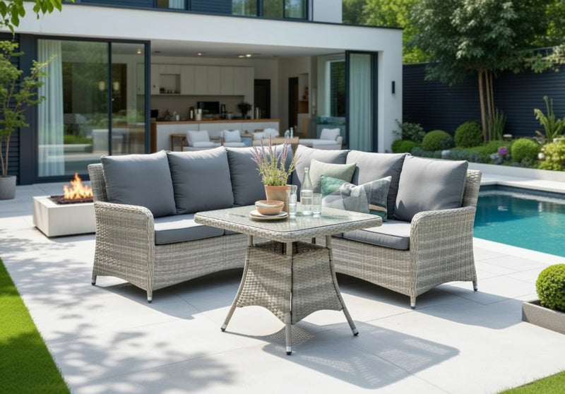 Weybourne Outdoor Mini Corner Lounge Set - Grey