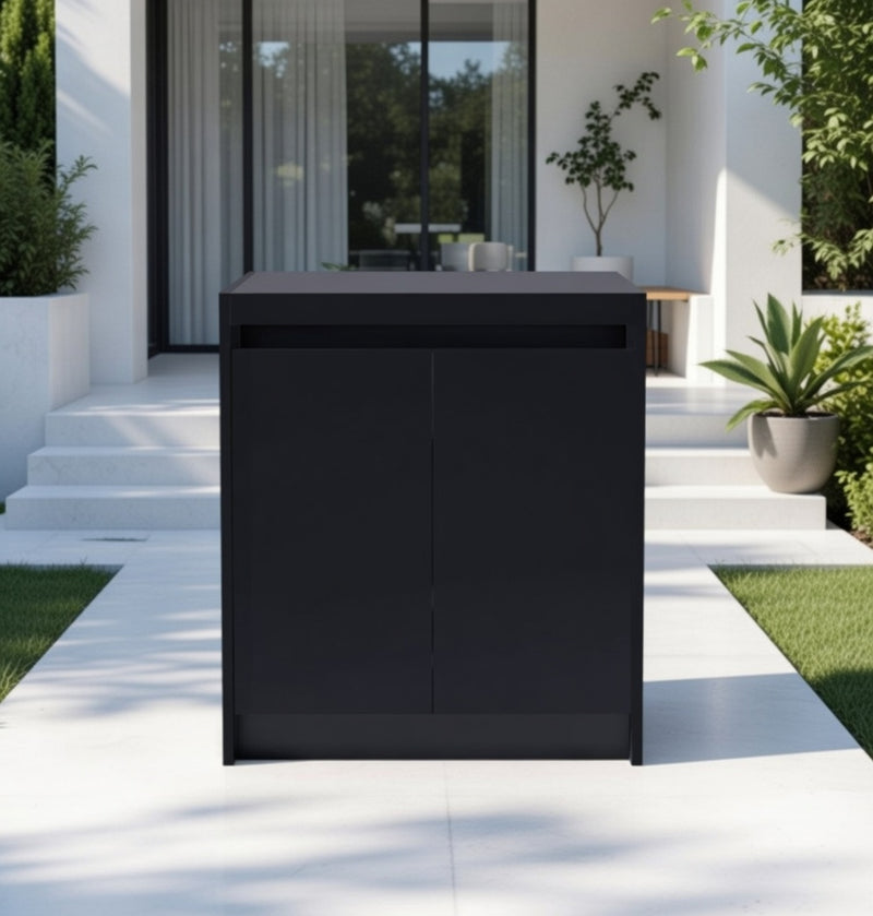 Whistler Fairford Outdoor Kitchen Black Double Door Cabinet 80cm