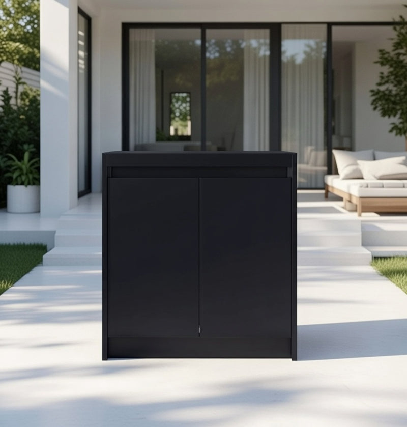 Whistler Fairford Outdoor Kitchen Black Double Door Cabinet 80cm