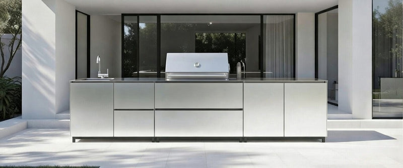 Hoppilif Outdoor Kitchen | BeefEater Proline & Sink –  Silver (3.6m)