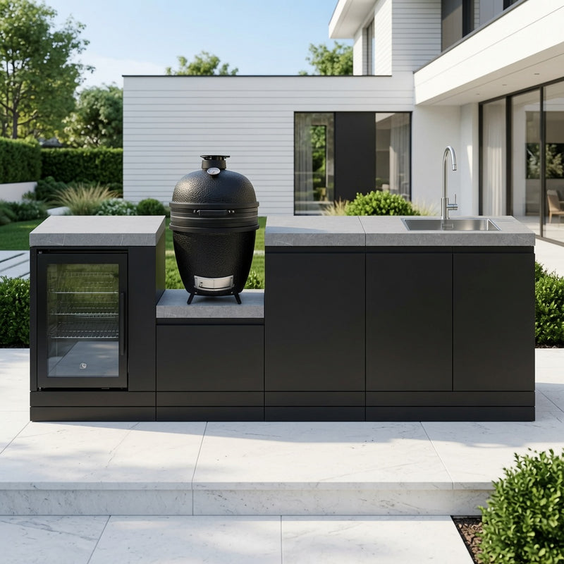 Grandpro Outdoor kitchen with sink, and refrigerator and Kamado grill -2.8M