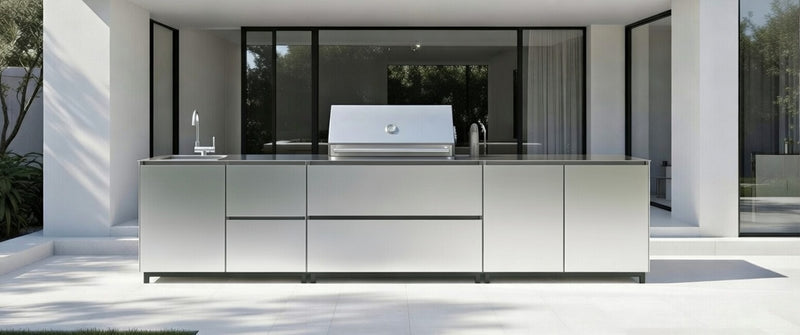 Hoppilif Outdoor Kitchen | BeefEater Proline & Sink –  Silver (3.6m)
