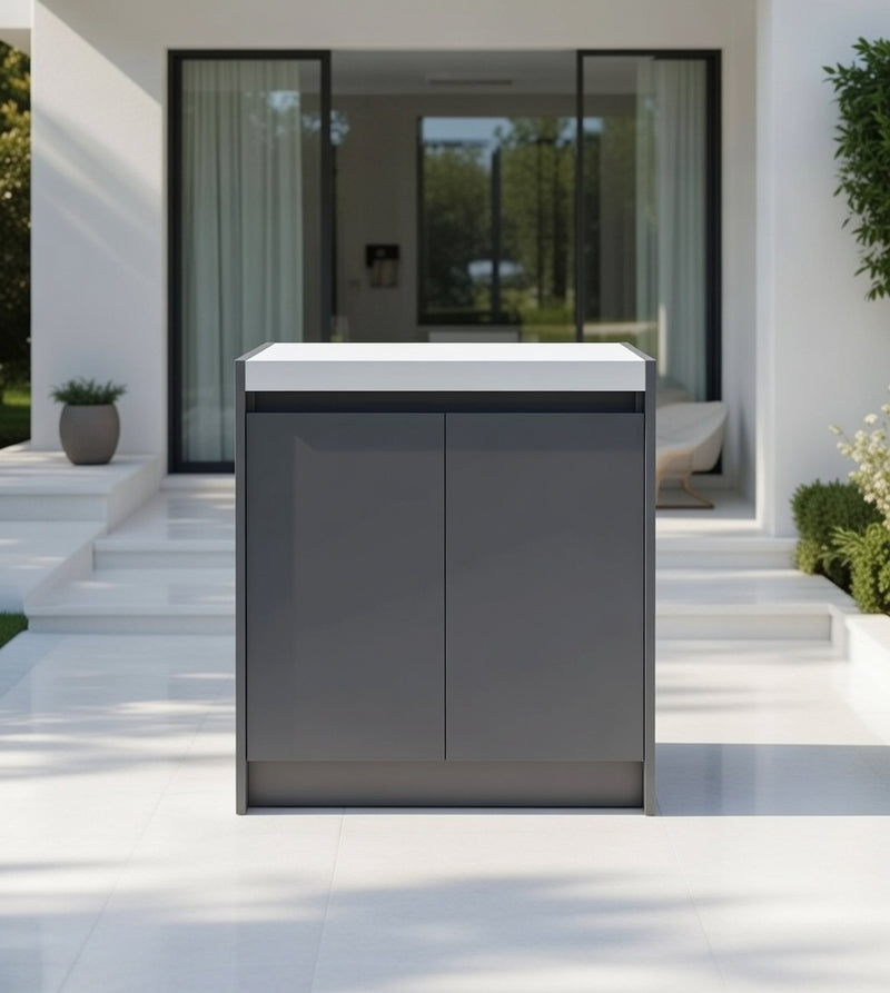 Whistler Fairford Outdoor Kitchen Grey Double Door Cabinet 80cm