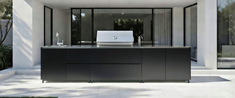 Hoppilif Outdoor Kitchen | BeefEater Proline & Sink – Black (3.6m)