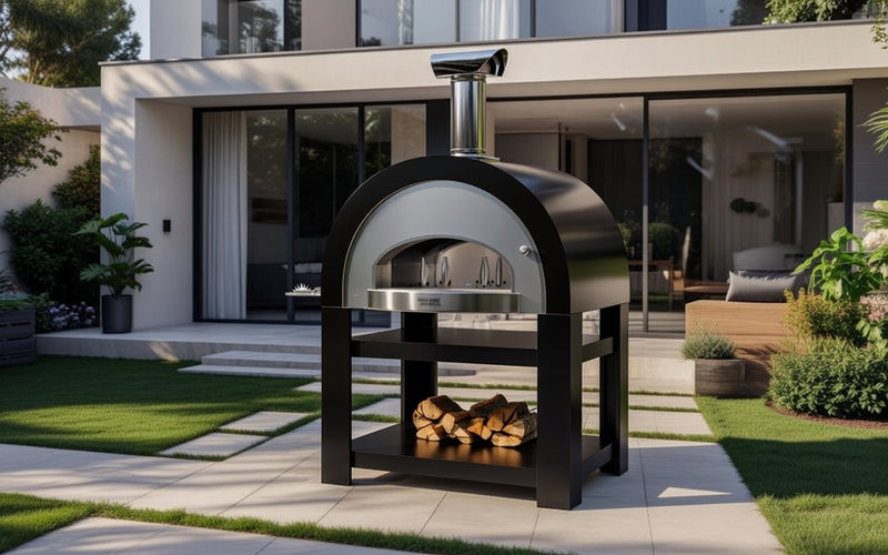 Titano Pizza Oven + Trolley Residential & Commercial - Black