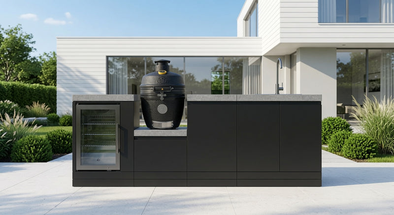 Grandpro Outdoor kitchen with sink, and refrigerator and Kamado grill -2.8M