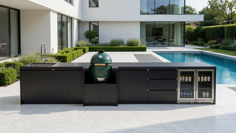 Whistler Fairford Black Outdoor Kitchen | 5M Full Length Setup
