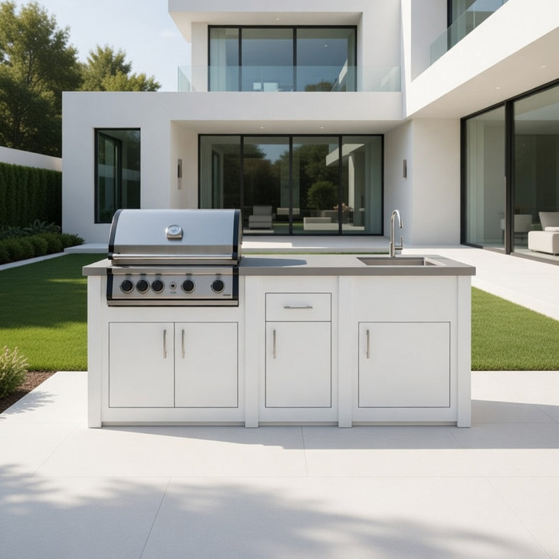 Grandpro by Stoll Aluminum Outdoor Kitchen PRO Elite and Sink | 2.3M