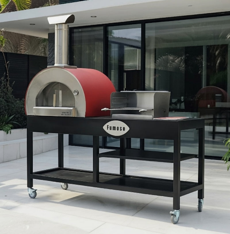 Fumoso Piccolo Pizza Oven & Grill Set - Poppy Red