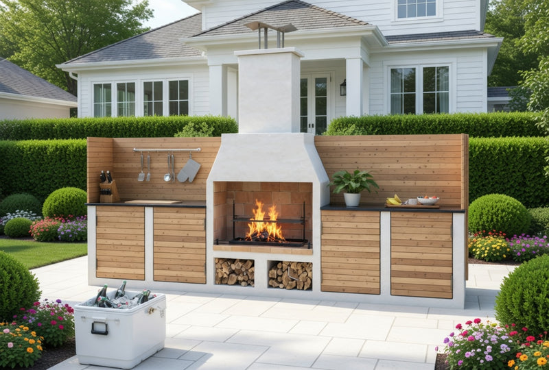 Volcanic Pumice Outdoor Kitchen Kingham