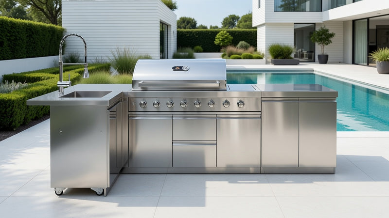 Whistler Outdoor Kitchen 6 Burner BBQ, and Sink