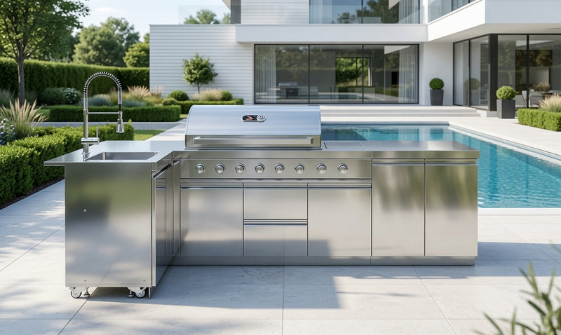 Whistler Outdoor Kitchen 6 Burner BBQ, and Sink