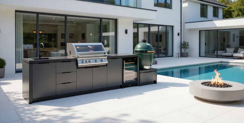 Cabinex Premium Outdoor Kitchen Beefeater 7000 Premium 4 Burner And Green Egg | 3.2Meters