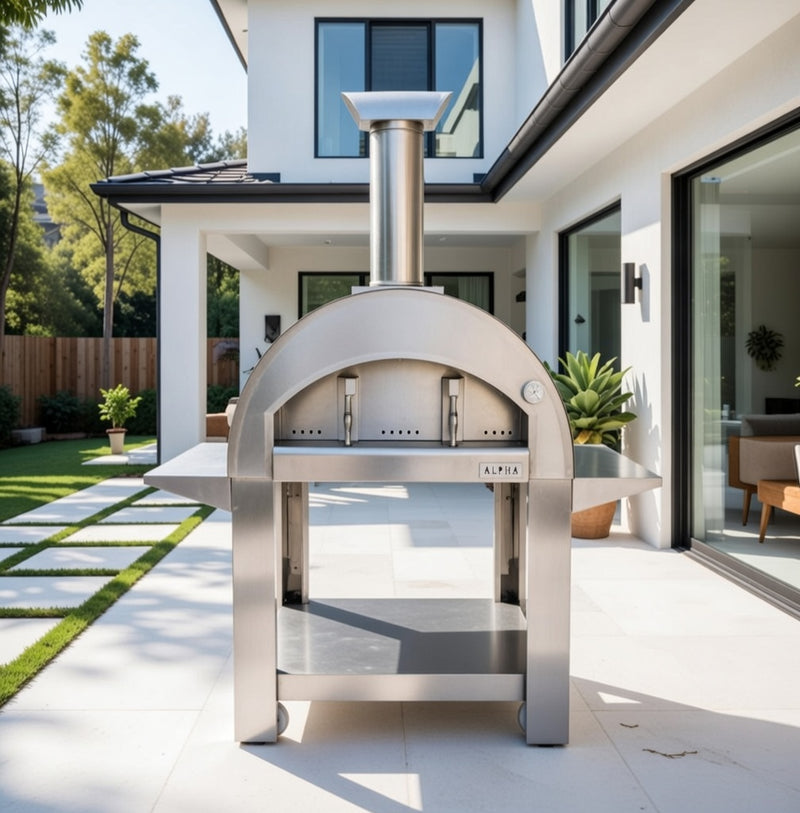 Alpha Pro Grande Wood-Fired Pizza Oven | Antique Silver