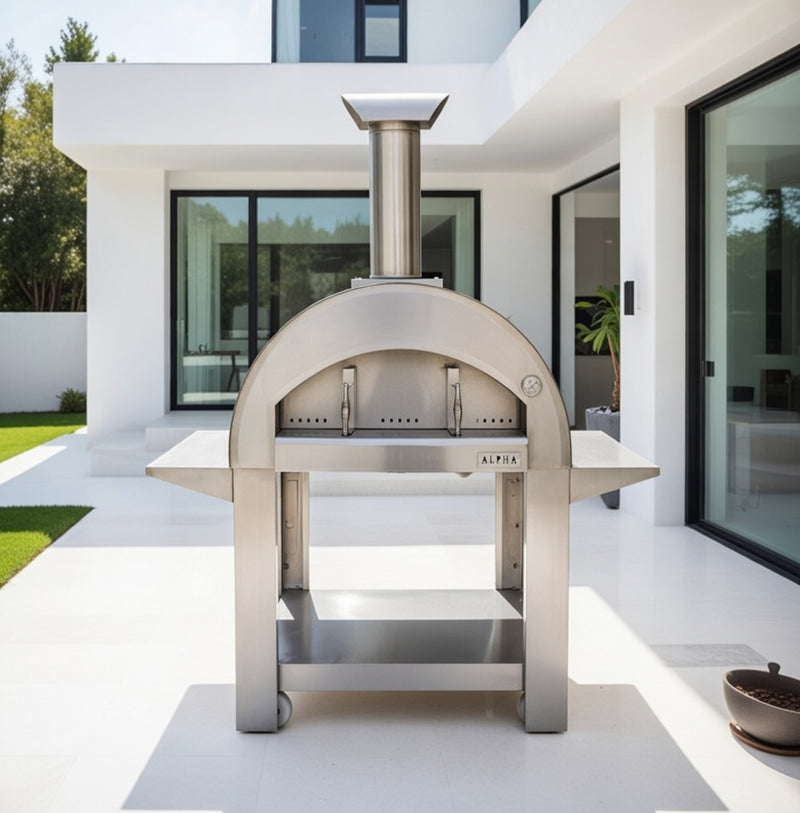 Alpha Pro Grande Wood-Fired Pizza Oven | Antique Silver