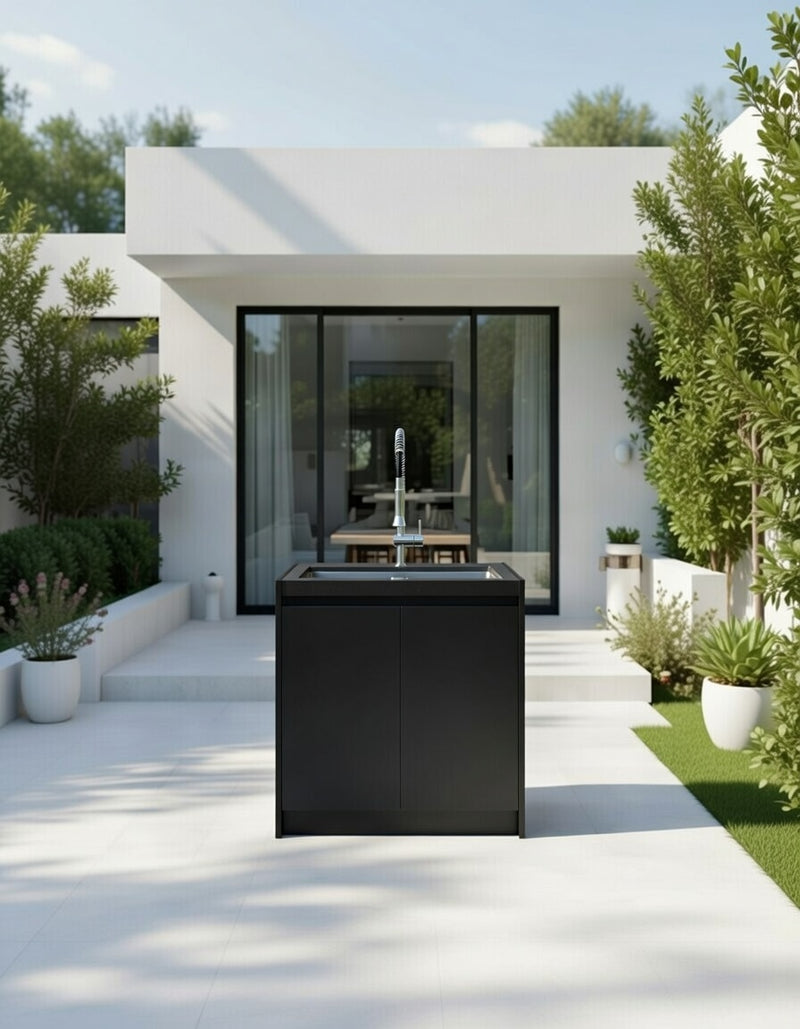 Whistler Fairford Outdoor Kitchen Black Sink | 80cm