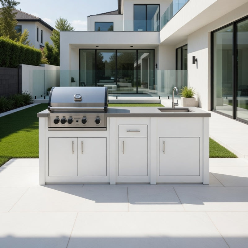 Grandpro by Stoll Aluminum Outdoor Kitchen PRO Elite and Sink | 2.3M