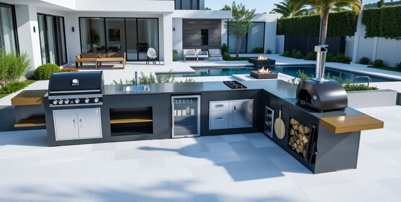 Grillandia Outdoor Kitchen Maxim G5, Alpha Pizza Oven and Weather Cover
