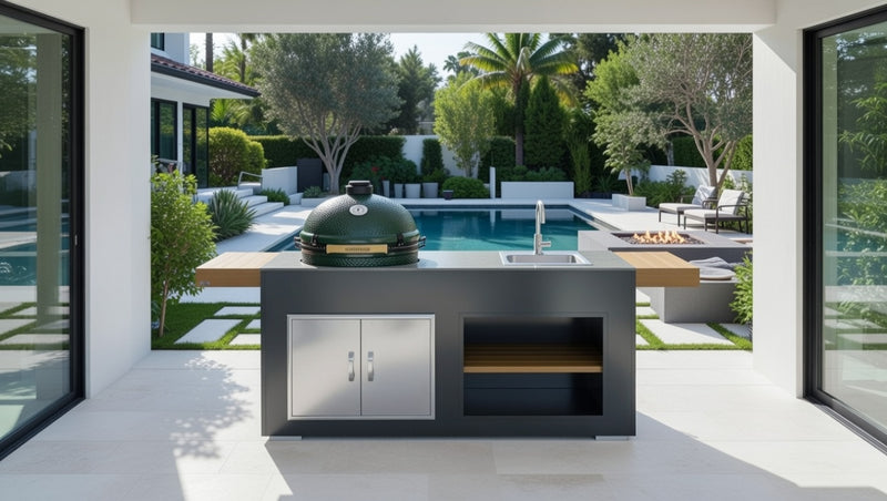 Grillandia Outdoor Kitchen XL Green Egg, amd Sink | 2M