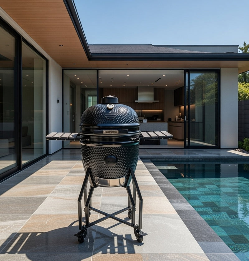 Yakiniku Large 19" Kamado Black Edition and Trolley