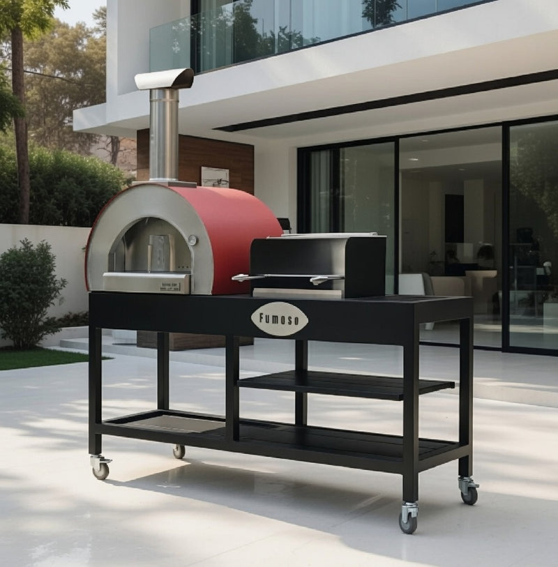 Fumoso Piccolo Pizza Oven & Grill Set - Poppy Red